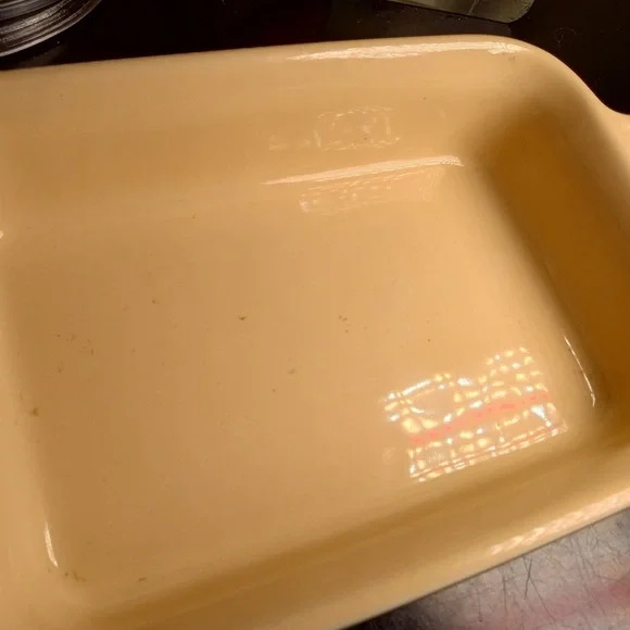 Le Creuset Stoneware Rectangle Baking Casserole Dish Pan Teal  Small 7x5 - Picture 4 of 5